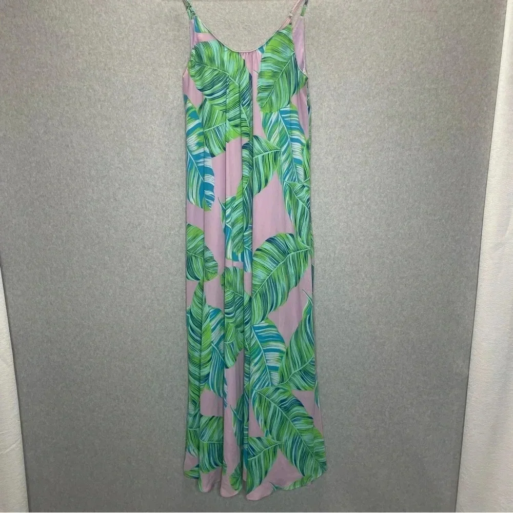 Buddy Love Floral Lightweight Spaghetti Strap Hawaiian Beachy Maxi Dress - Picture 2 of 7